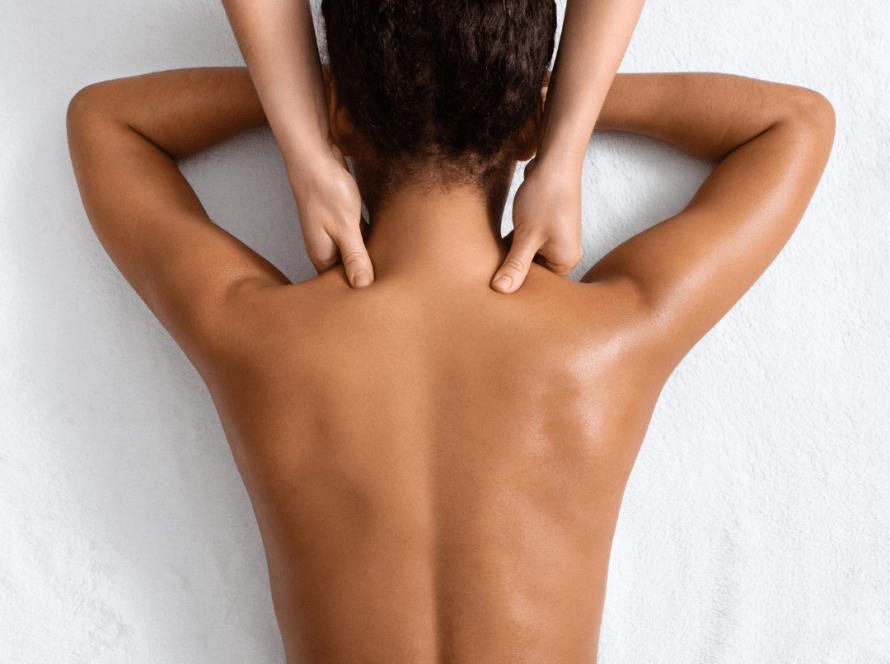 client receiving a relaxing Shiatsu massage at a wellness center in Pacific Beach, San Diego